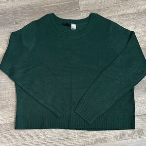 H&M Forest Green Crew Neck Sweater